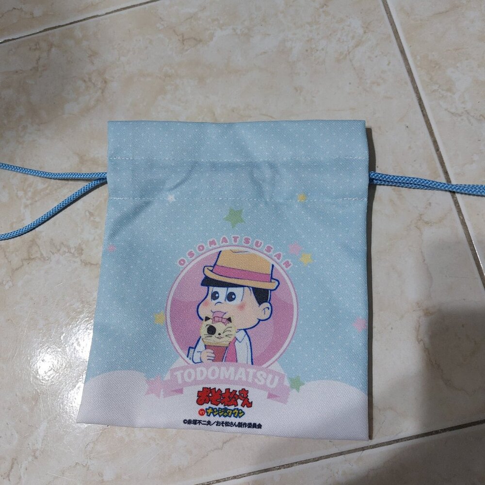 Super Cute Todomatsu Matsuno Small Drawstring Bag Makeup Bag Organizer Bag